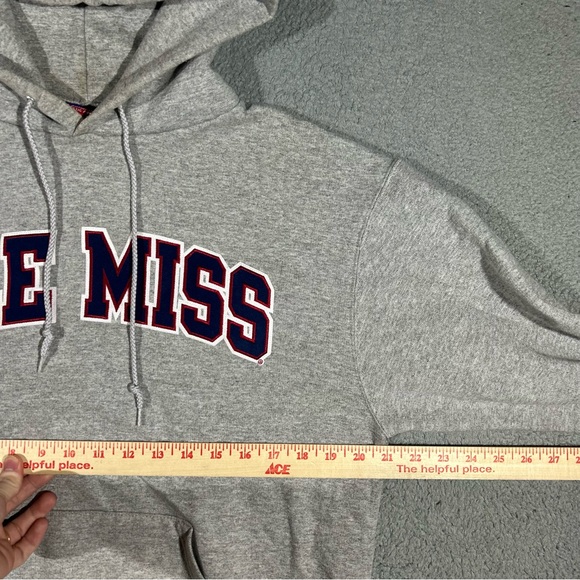 Vintage Y2k Grey Champion Ole Miss Pullover Hoodie Women’s Medium #1246 - Picture 6 of 9